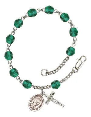St. Hannibal Custom Birthstone Rosary Bracelet