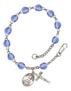 St. Honorius of Amiens Custom Birthstone Rosary Bracelet