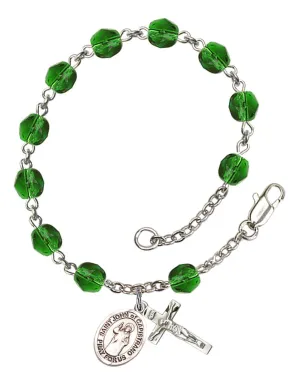 St. John of Capistrano Custom Birthstone Rosary Bracelet