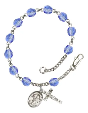 St. John of God Custom Birthstone Rosary Bracelet