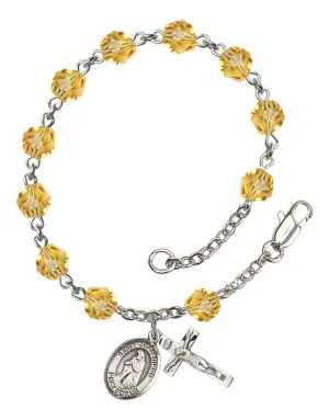St. Juan Diego Custom Birthstone Rosary Bracelet