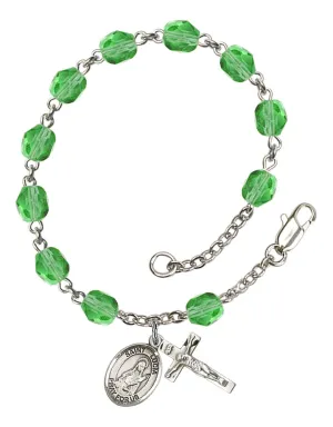 St. Lucia of Syracuse Custom Birthstone Rosary Bracelet