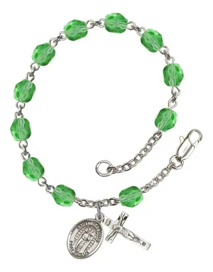St. Matthias the Apostle Custom Birthstone Rosary Bracelet
