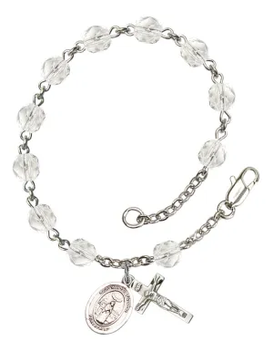 St. Medard of Noyon Custom Birthstone Rosary Bracelet