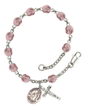 St. Raymond of Penafort Custom Birthstone Rosary Bracelet
