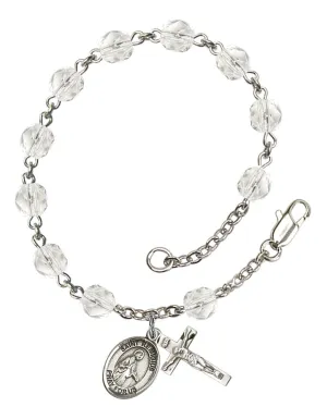 St. Remigius of Reims Custom Birthstone Rosary Bracelet