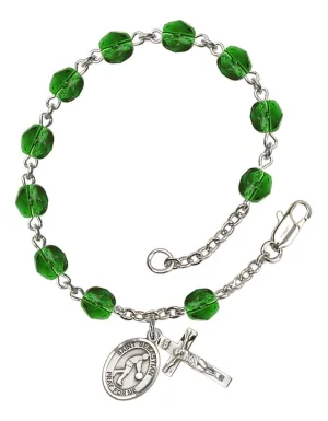 St. Sebastian / Basketball Custom Birthstone Rosary Bracelet