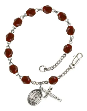 St. Victor of Marseilles Custom Birthstone Rosary Bracelet