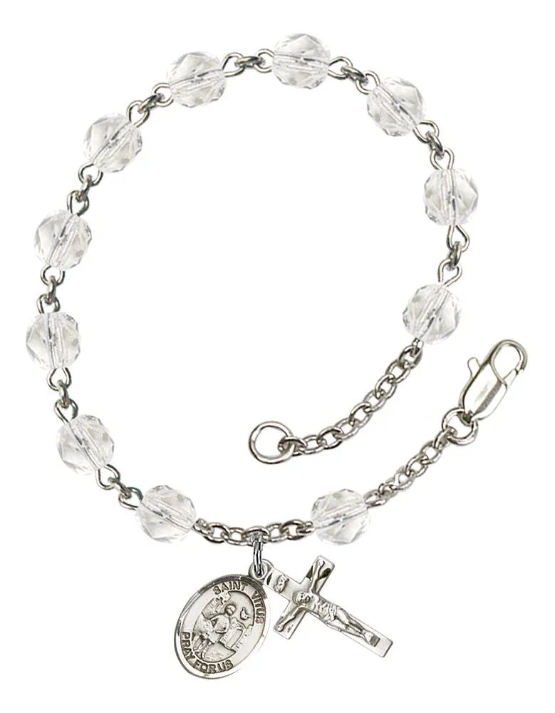 St. Vitus Custom Birthstone Rosary Bracelet
