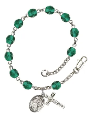 St. Wenceslaus Custom Birthstone Rosary Bracelet