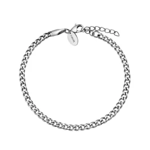 Stainless Steel Bracelet With Hawkeye Links Silver Colour