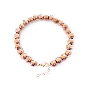 Stainless Steel Rose Gold Bead Bracelet