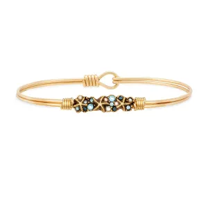 Starfish Medley Bangle Bracelet:  Gold