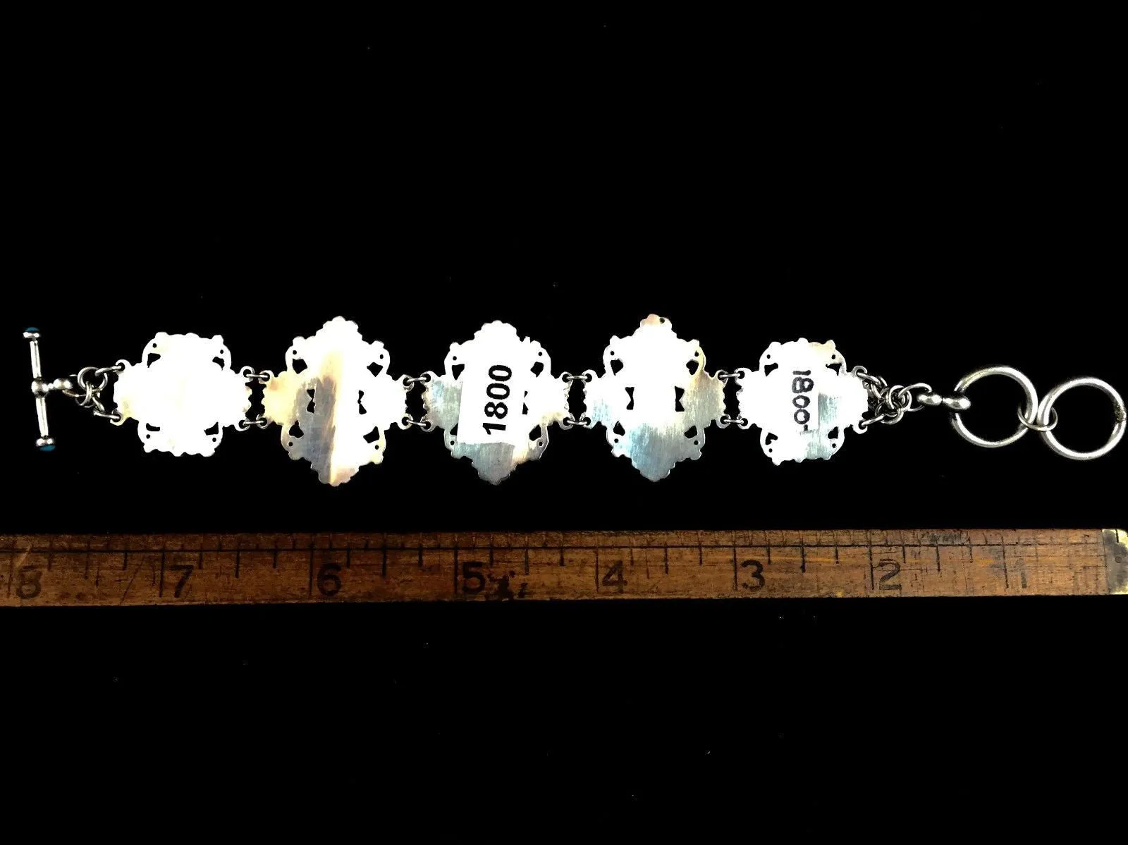 Sterling Natural Sleeping Beauty Turquoise Topaz Bracelet Leo Feeney Signed