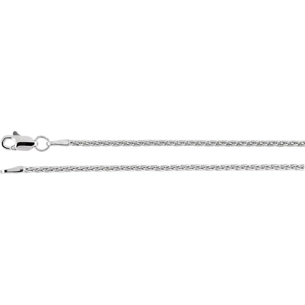 Sterling Silver 1.5mm Wheat 7" Chain