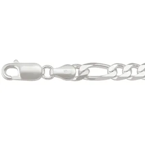 Sterling Silver (5.8mm) Figaro Bracelet 8.5"