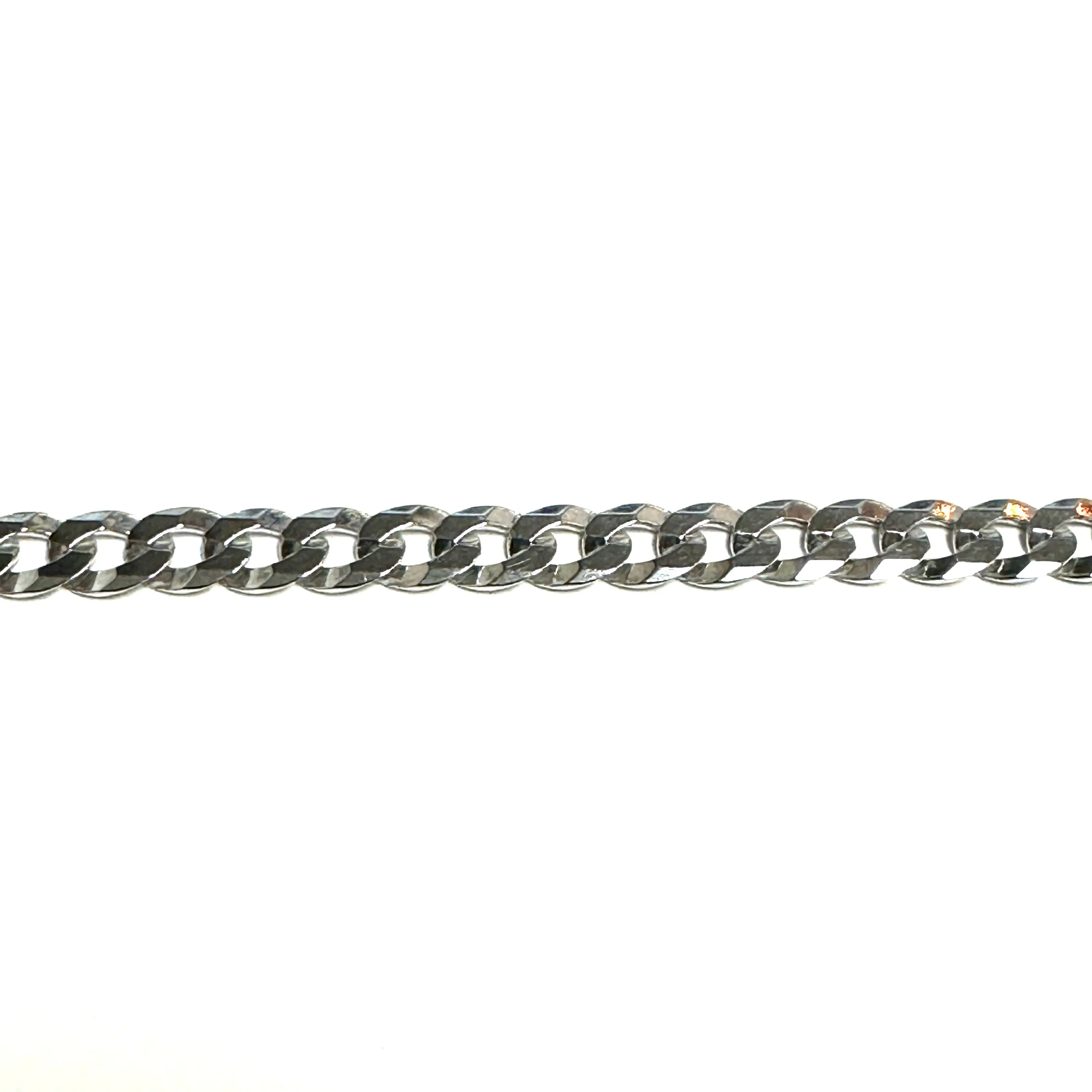 Sterling Silver (6.0mm) Men's Curb Bracelet 8.5"