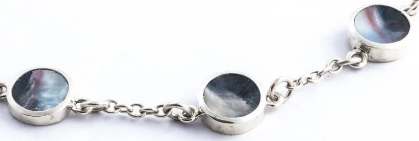 Sterling Silver and Mother of Pearl Bracelet