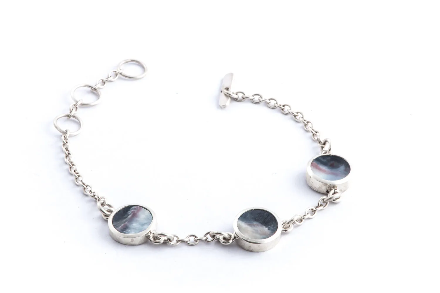 Sterling Silver and Mother of Pearl Bracelet