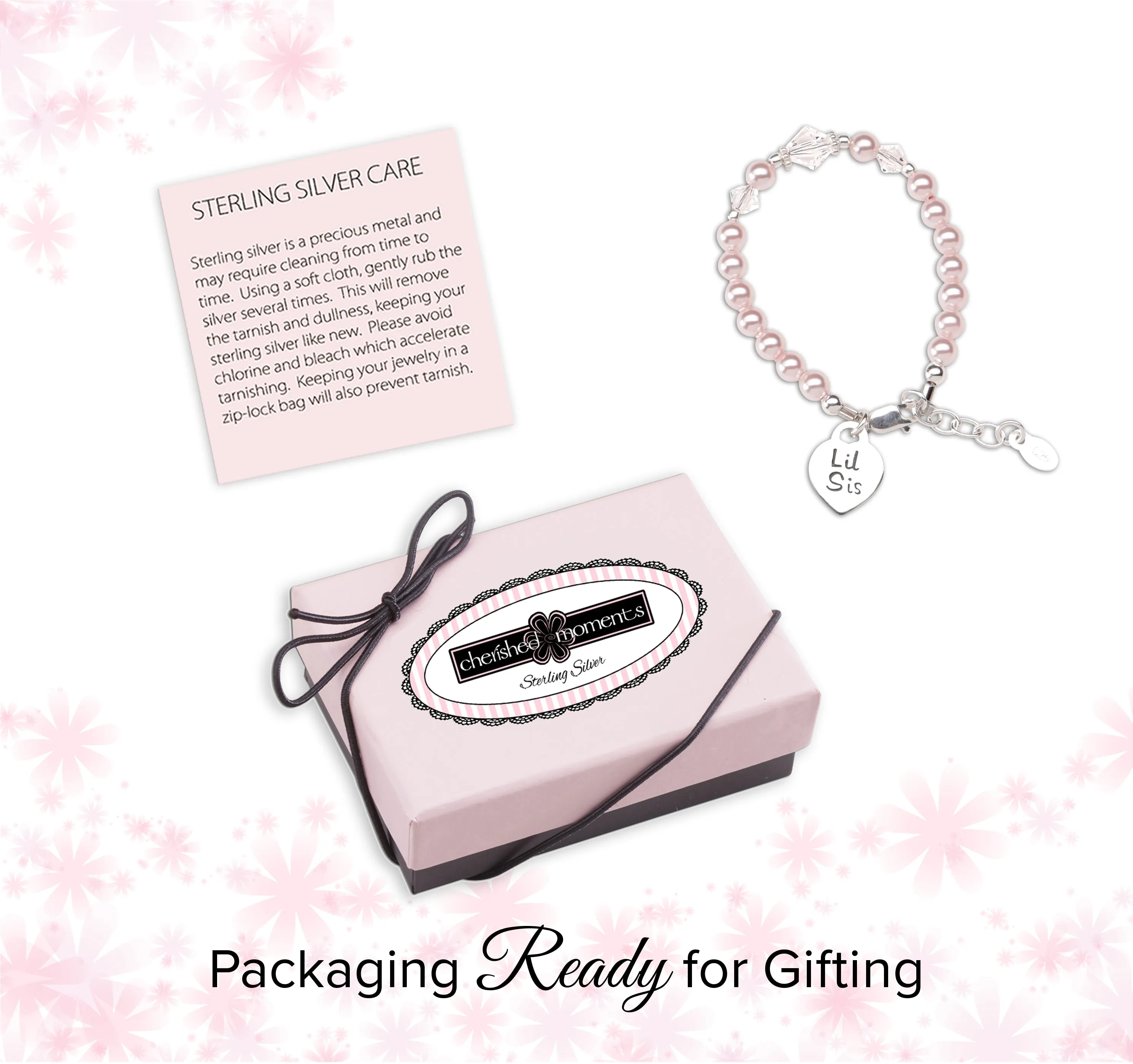 Sterling Silver Pink Little Sister Bracelet