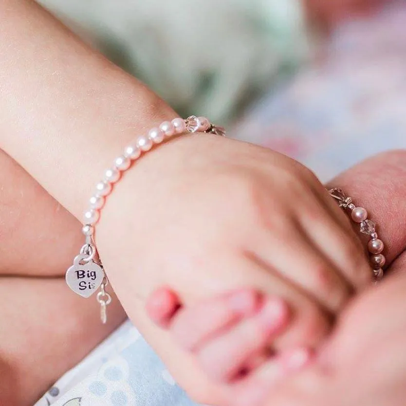 Sterling Silver Pink Little Sister Bracelet