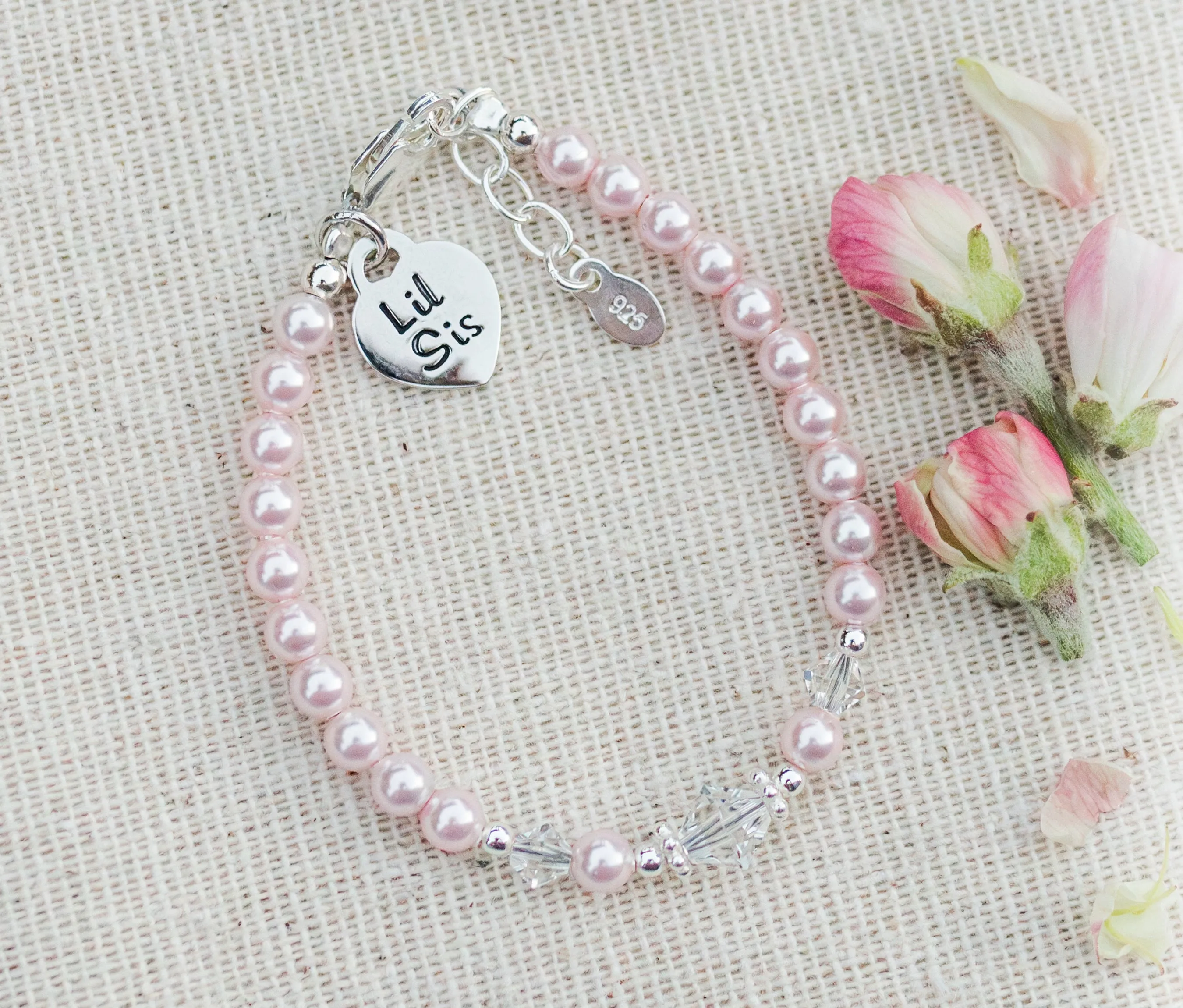 Sterling Silver Pink Little Sister Bracelet