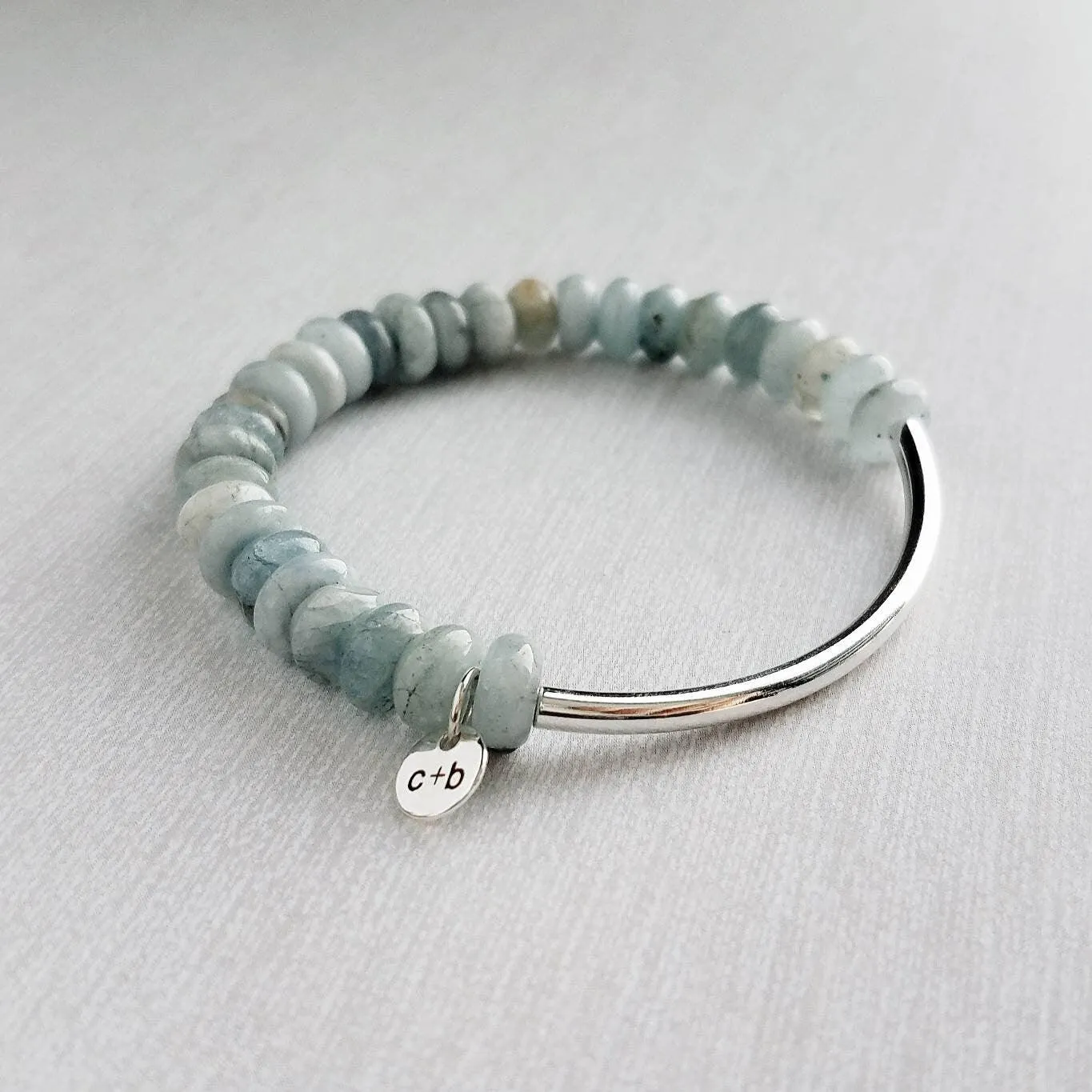Stone Bracelet Set, silver stacking bracelets, blue Amazonite, gemstone bracelet, aqua terra jasper, African opal beads, crackle fire agate