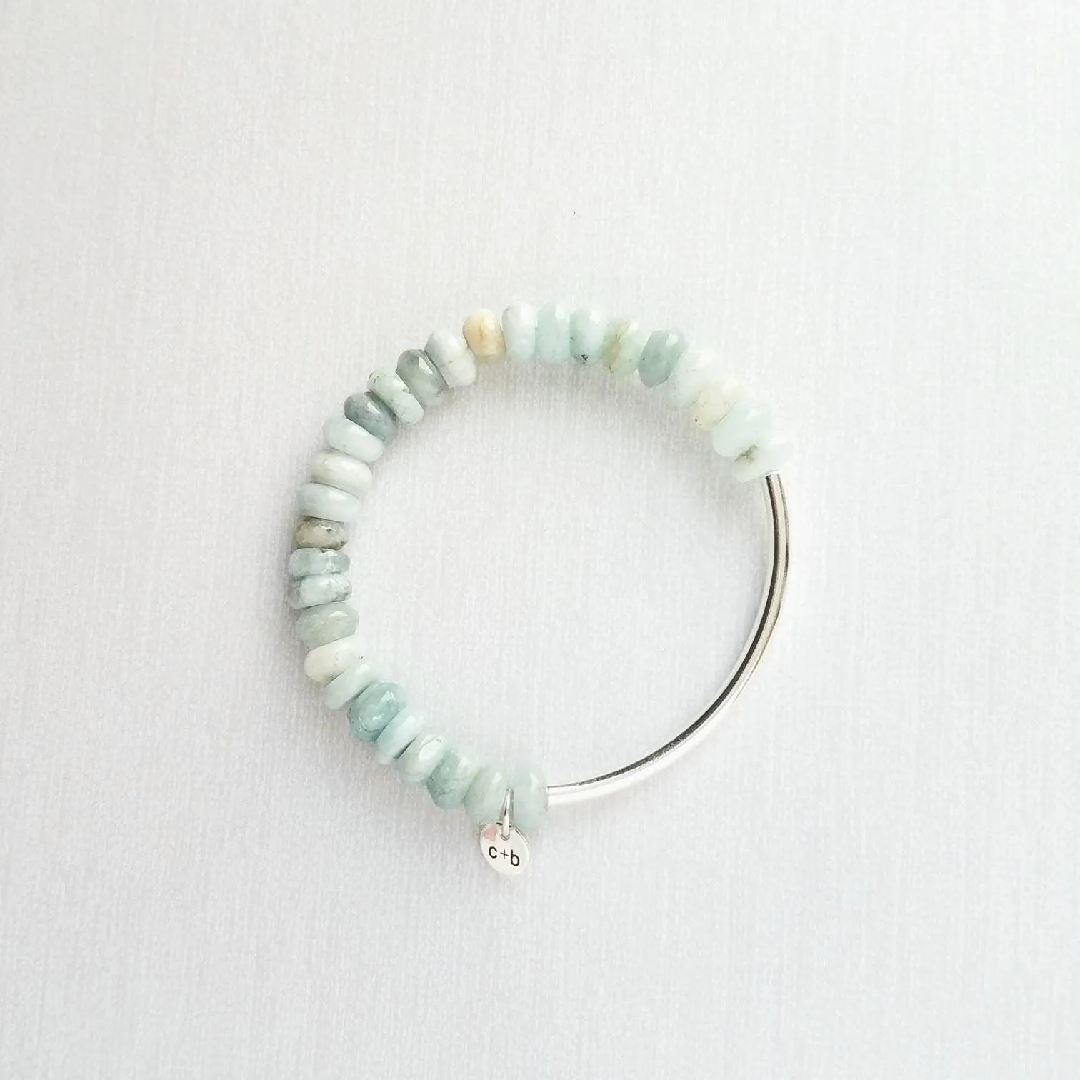 Stone Bracelet Set, silver stacking bracelets, blue Amazonite, gemstone bracelet, aqua terra jasper, African opal beads, crackle fire agate