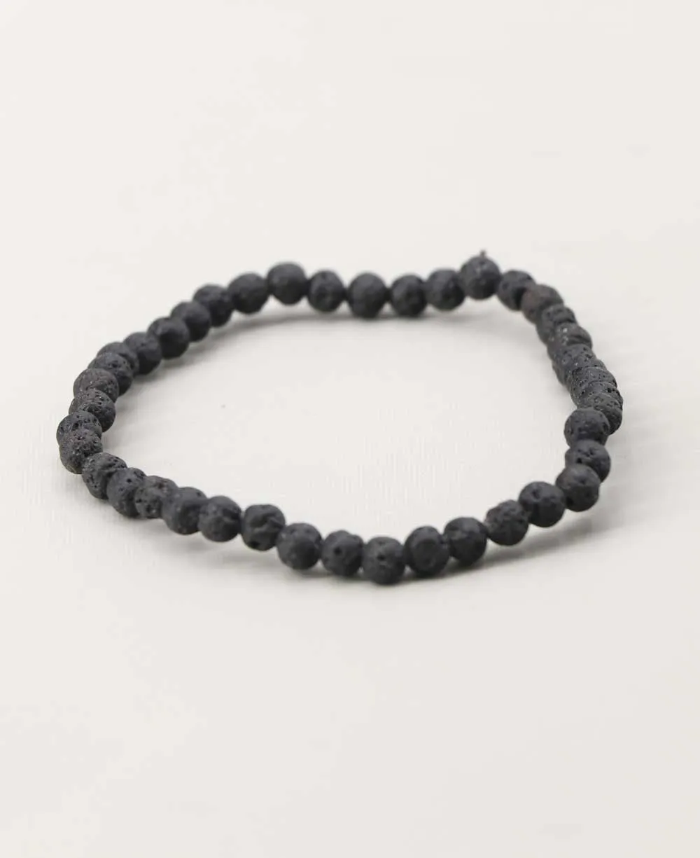 Stretch Lava Beads Adjustable Bracelet