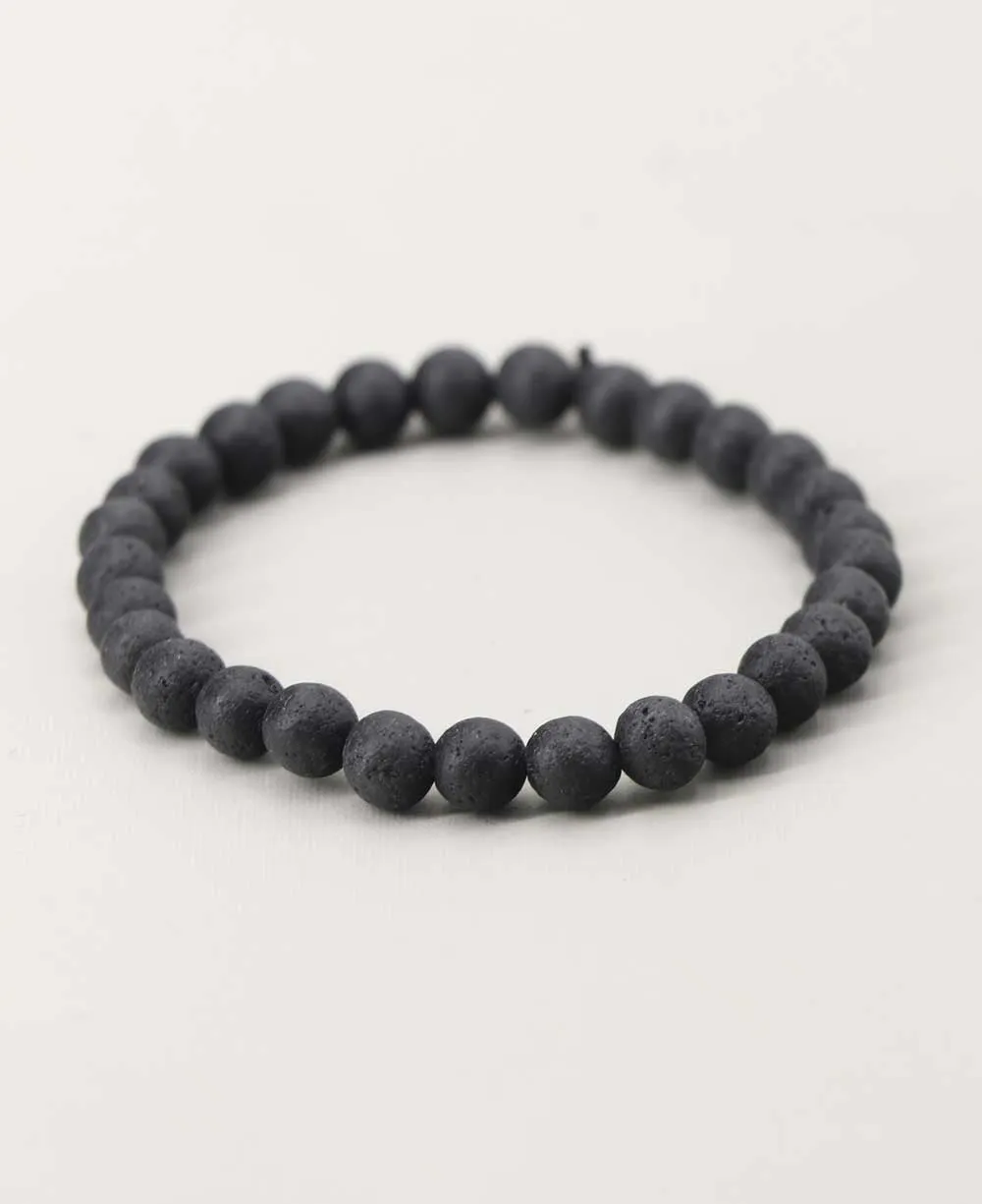 Stretch Lava Beads Adjustable Bracelet