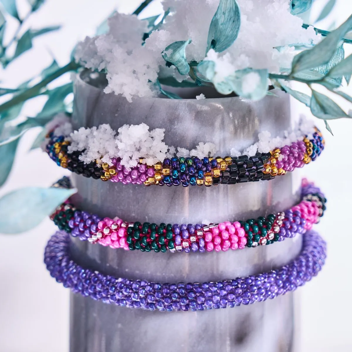 Sugar Plum Fairy | Himalayan Glass Bead Bracelet