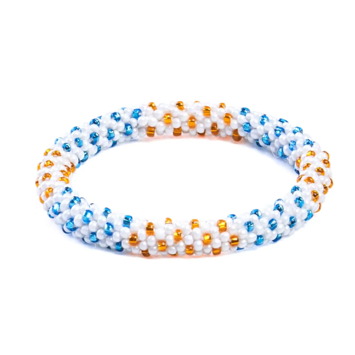Sun Drenched Sea | Himalayan Glass Bead Bracelet