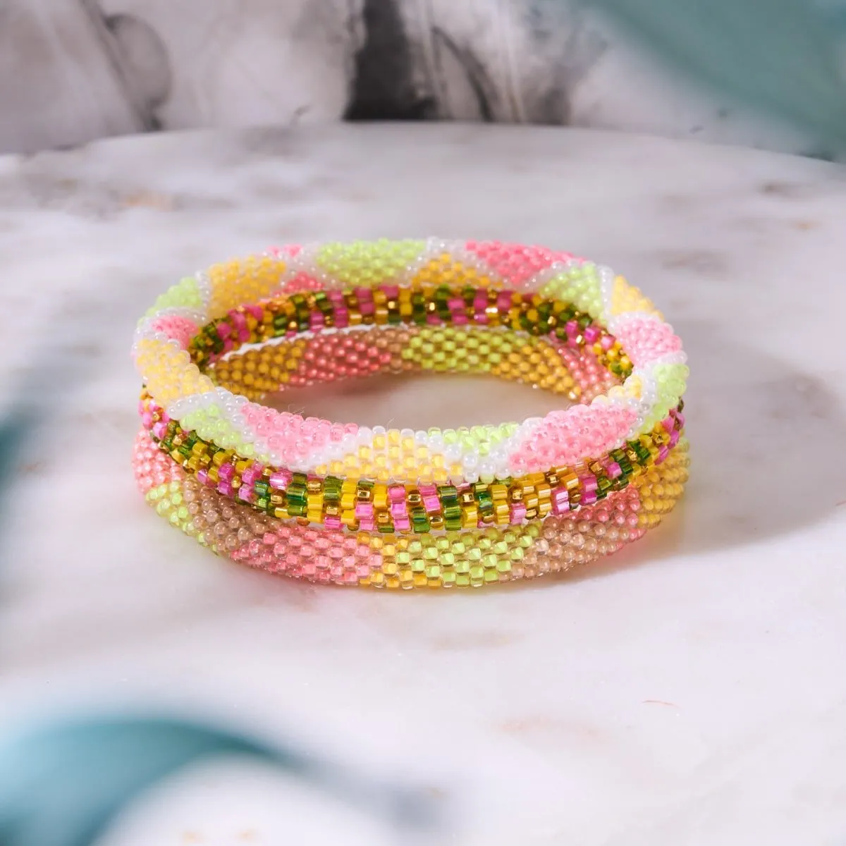 Sunrise Harvest | Himalayan Glass Bead Bracelet