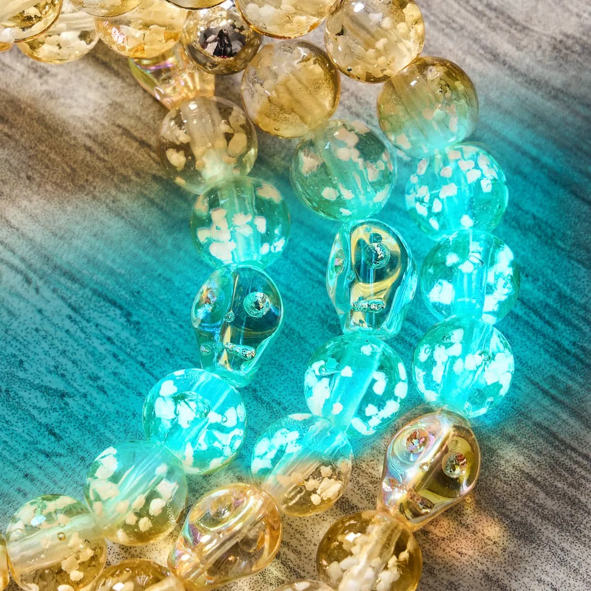 Sunset Spectre | .925 Sterling Silver | Firefly Glass Skull Bracelet