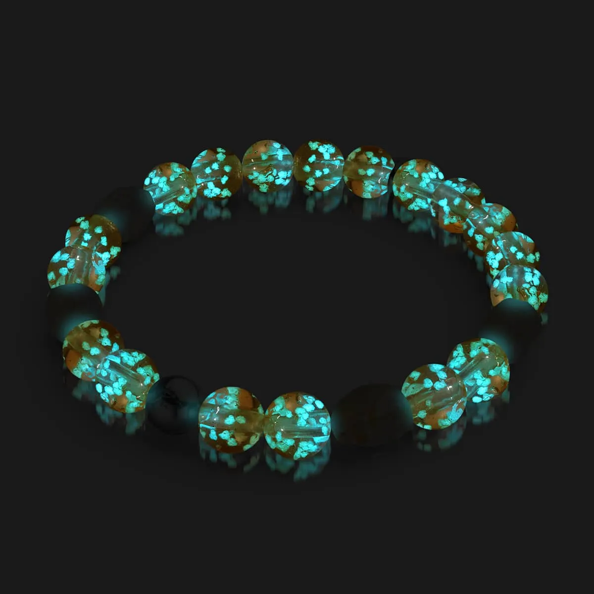 Sunset Spectre | .925 Sterling Silver | Firefly Glass Skull Bracelet
