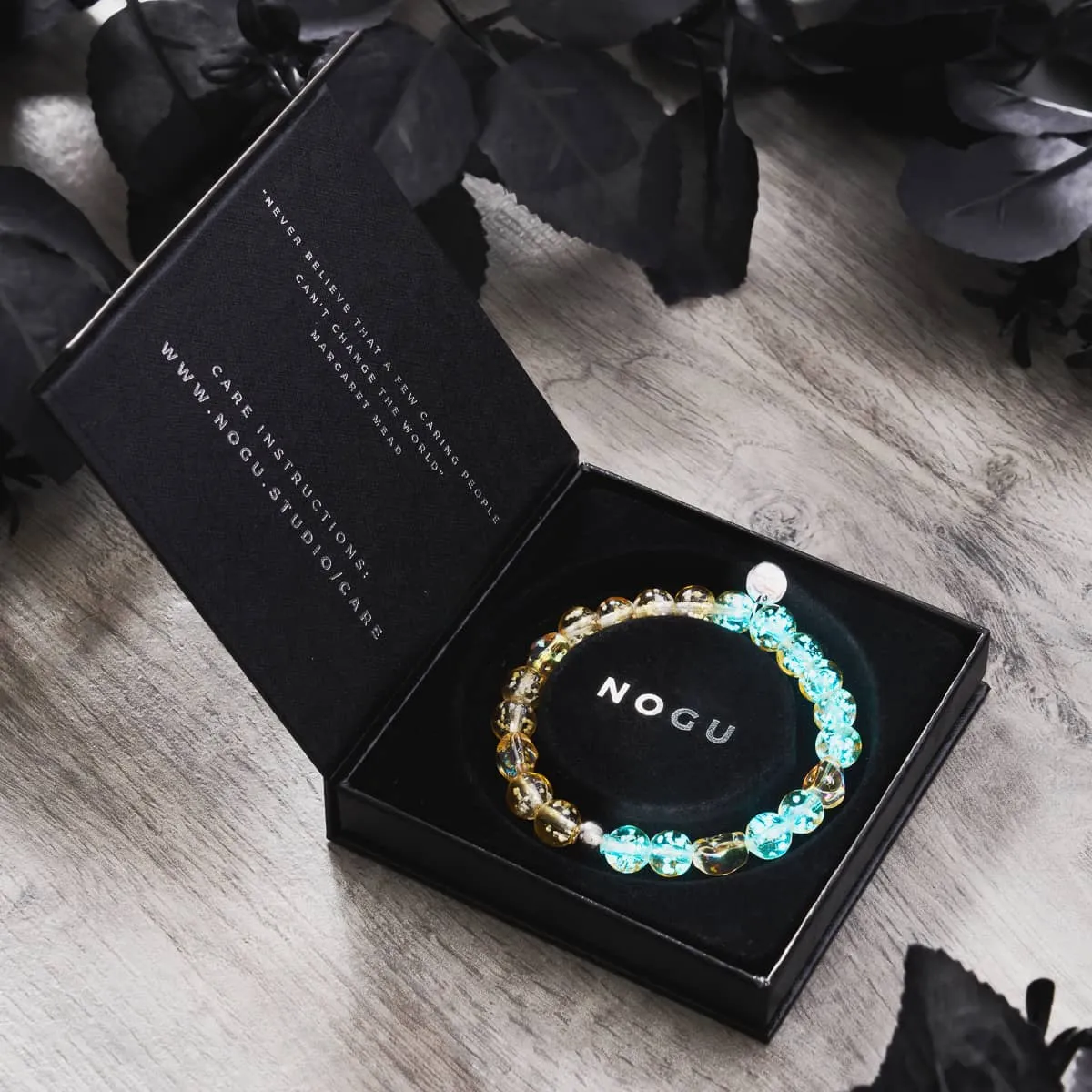 Sunset Spectre | .925 Sterling Silver | Firefly Glass Skull Bracelet