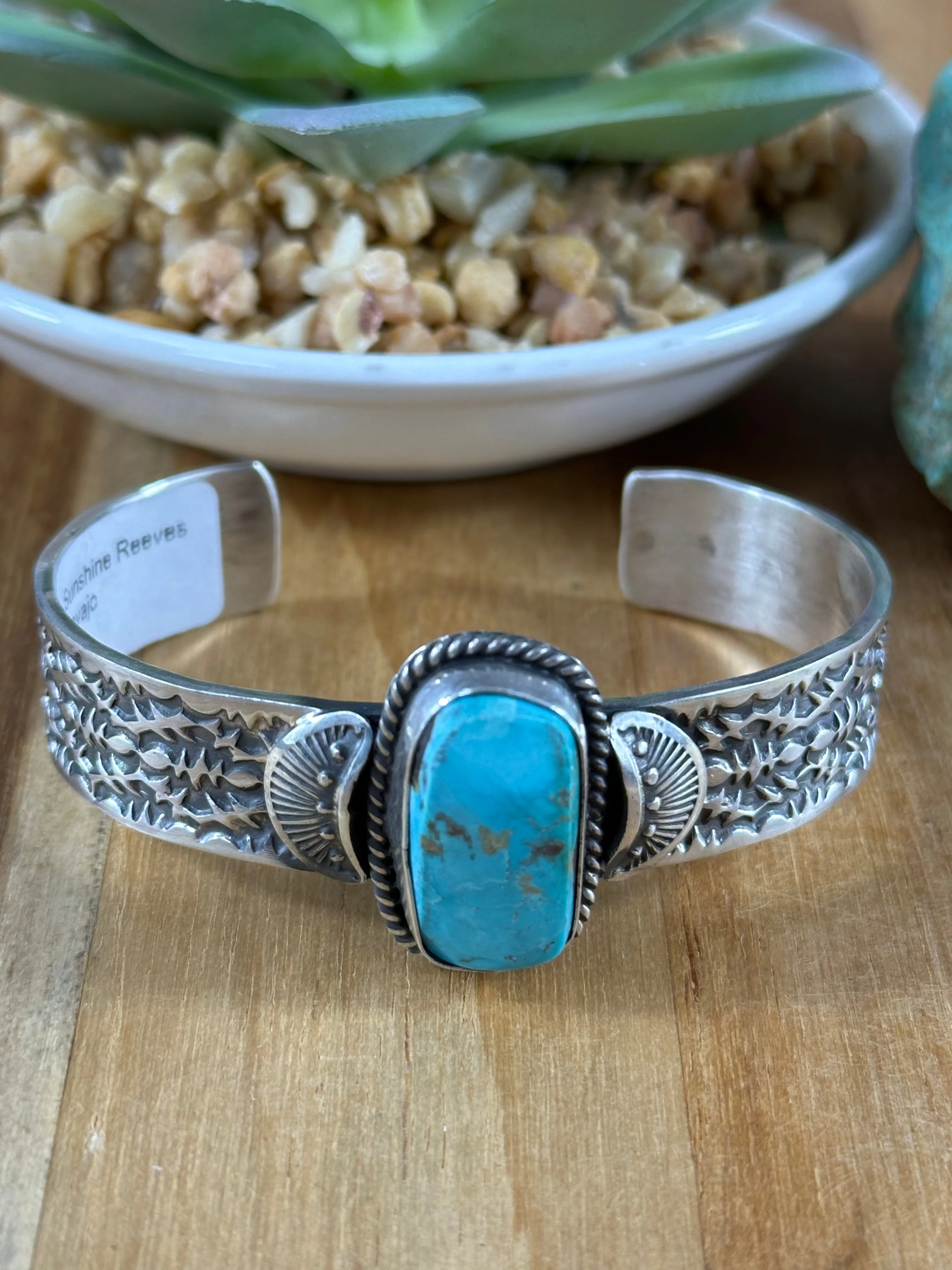 Sunshine Reeves Kingman Rectangle Stone Cuff