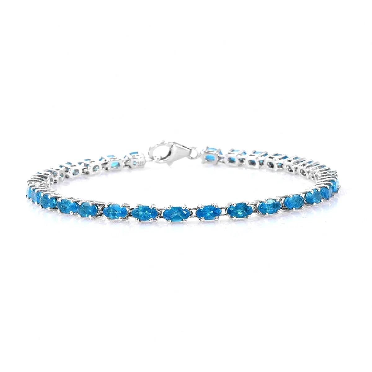 Swiss Blue Topaz 925 Sterling Silver Tennis Bracelet Jewelry