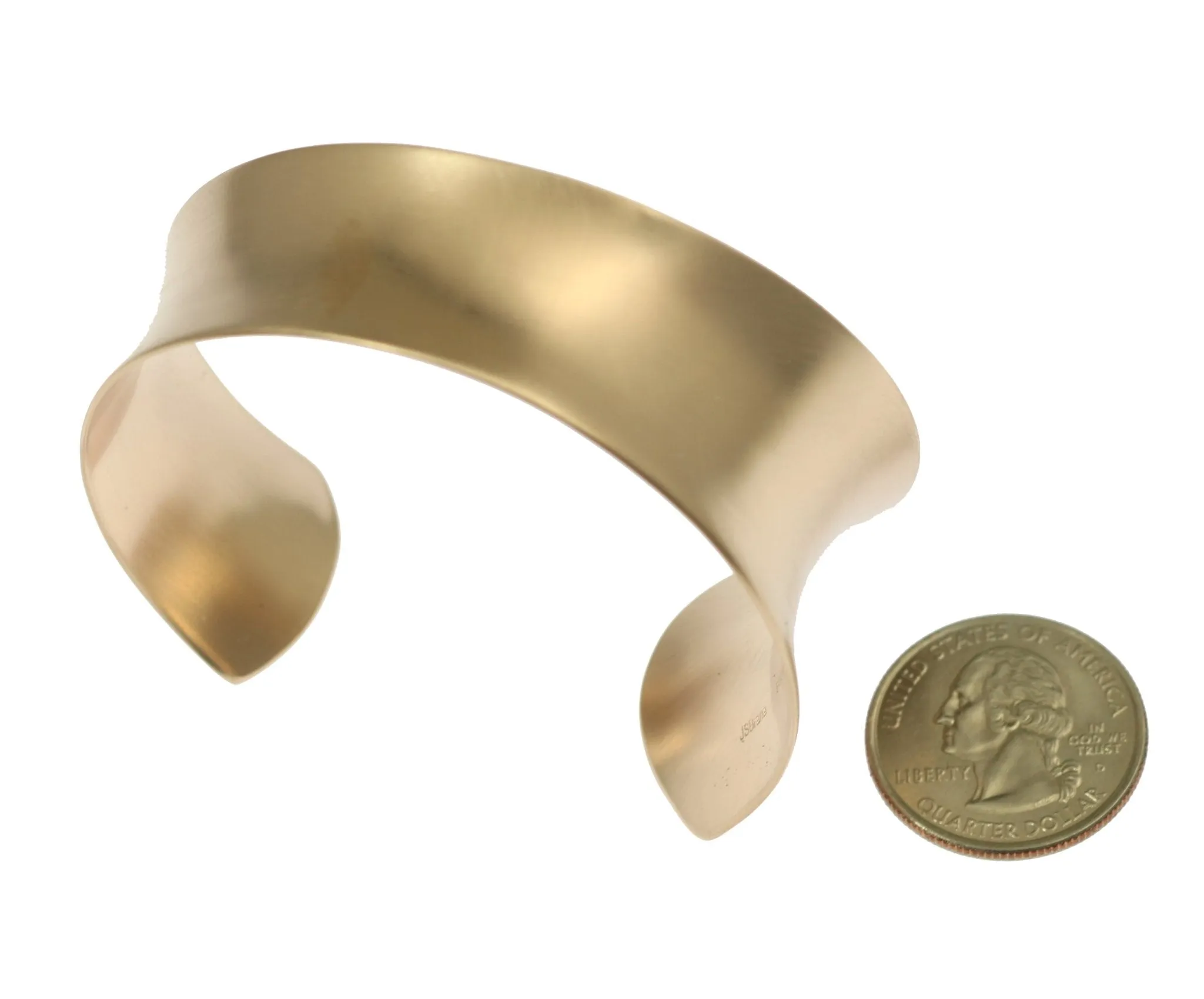 Tapered Brushed Bronze Anticlastic Cuff