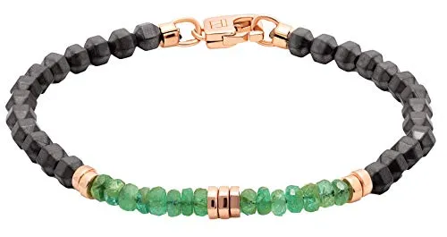 Tateossian Icosahedron Emerald Bracelet, Hematite with Sterling Silver