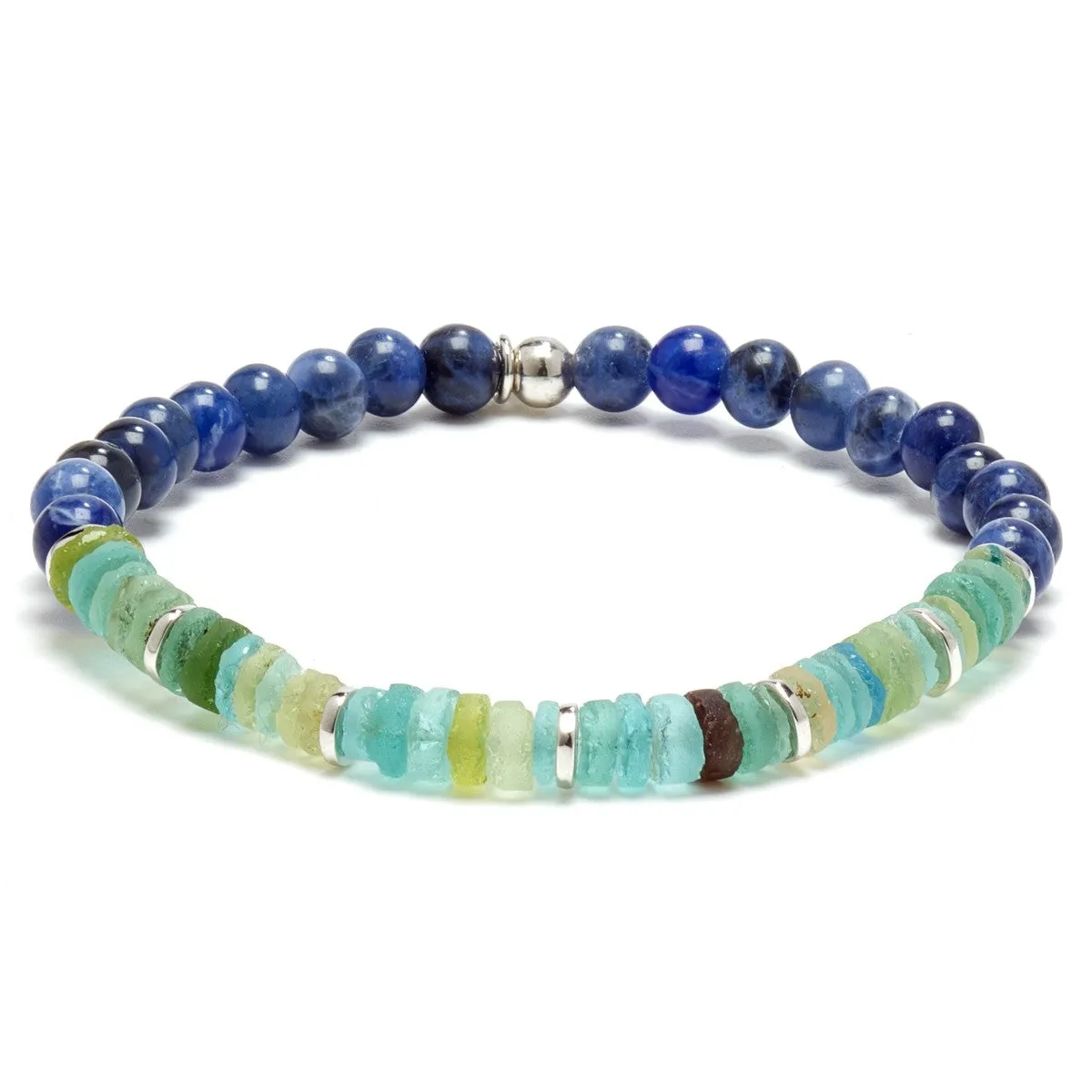 Tateossian OCEANA Men's Glass Bead Bracelet