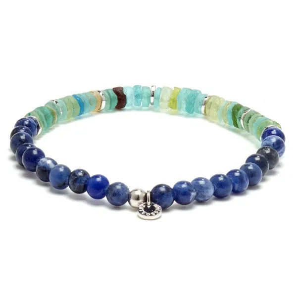 Tateossian OCEANA Men's Glass Bead Bracelet