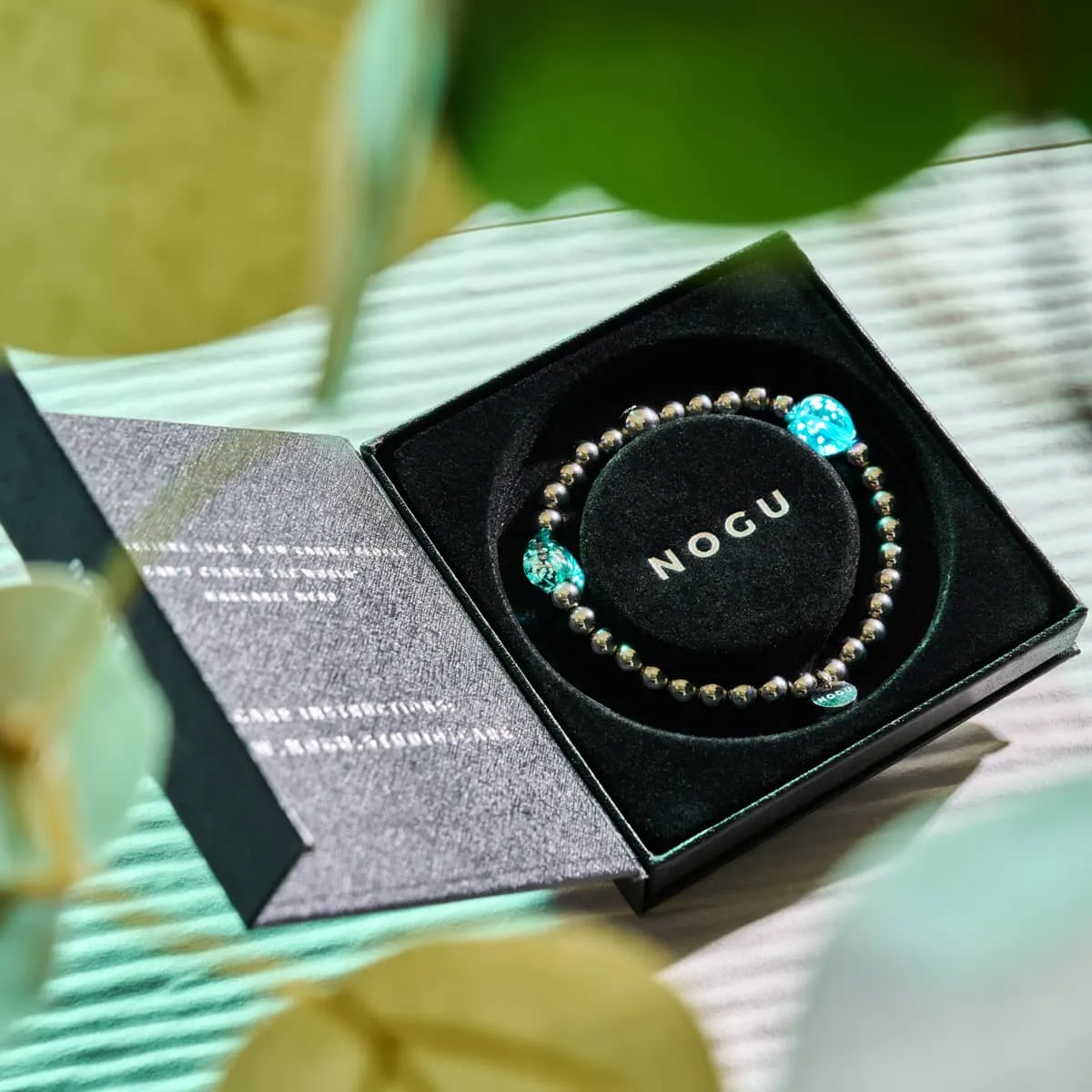 Teal | Firefly Glass Hearts Essence Bracelet