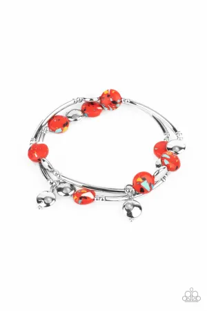 Terrazzo Territory Red Bracelet Paparazzi
