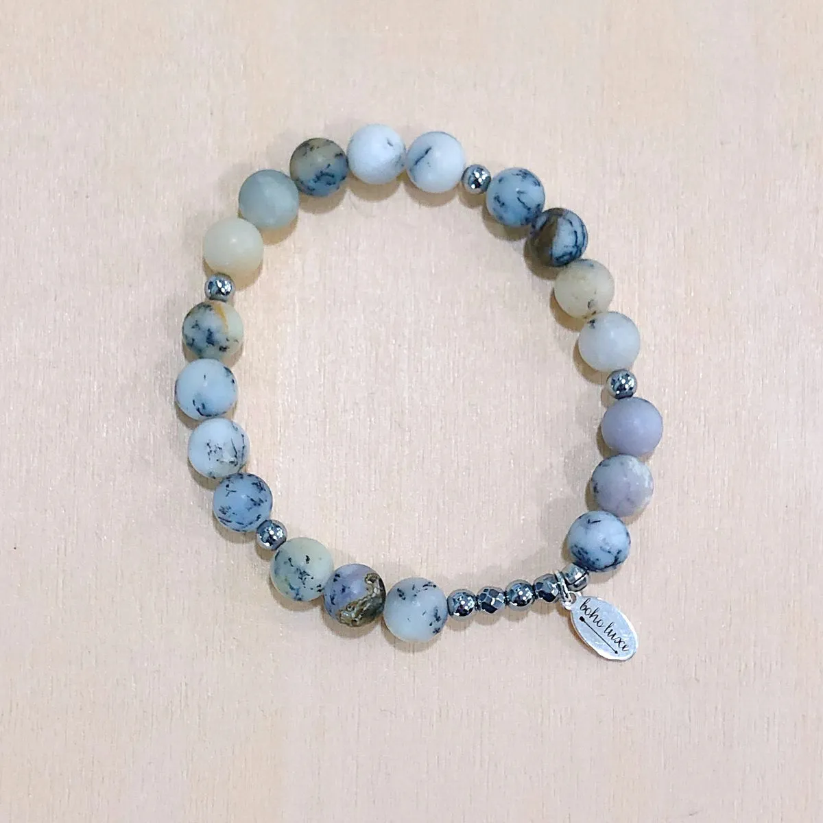 The Paris - Opal matte  - Semi-precious beads