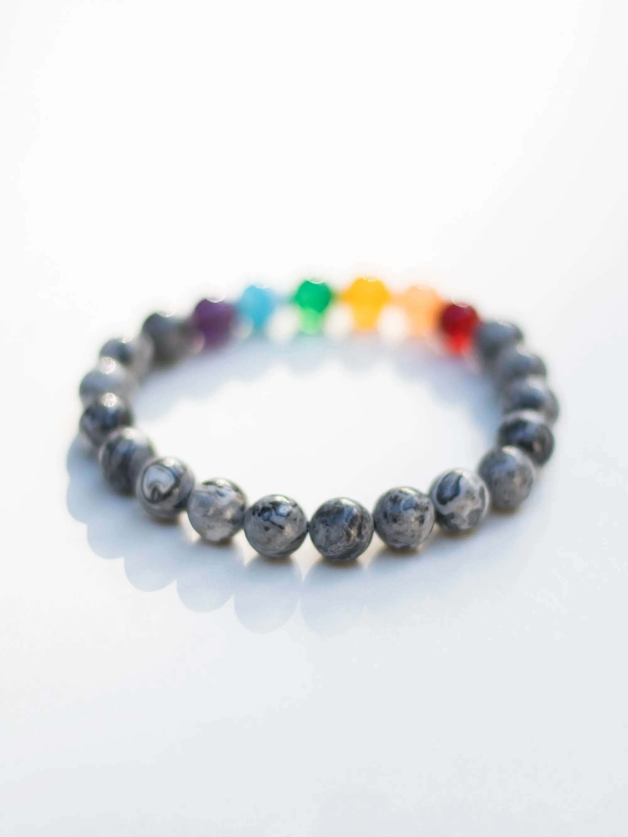 The Rudest Real Gemstone Bracelet - Gray Jasper