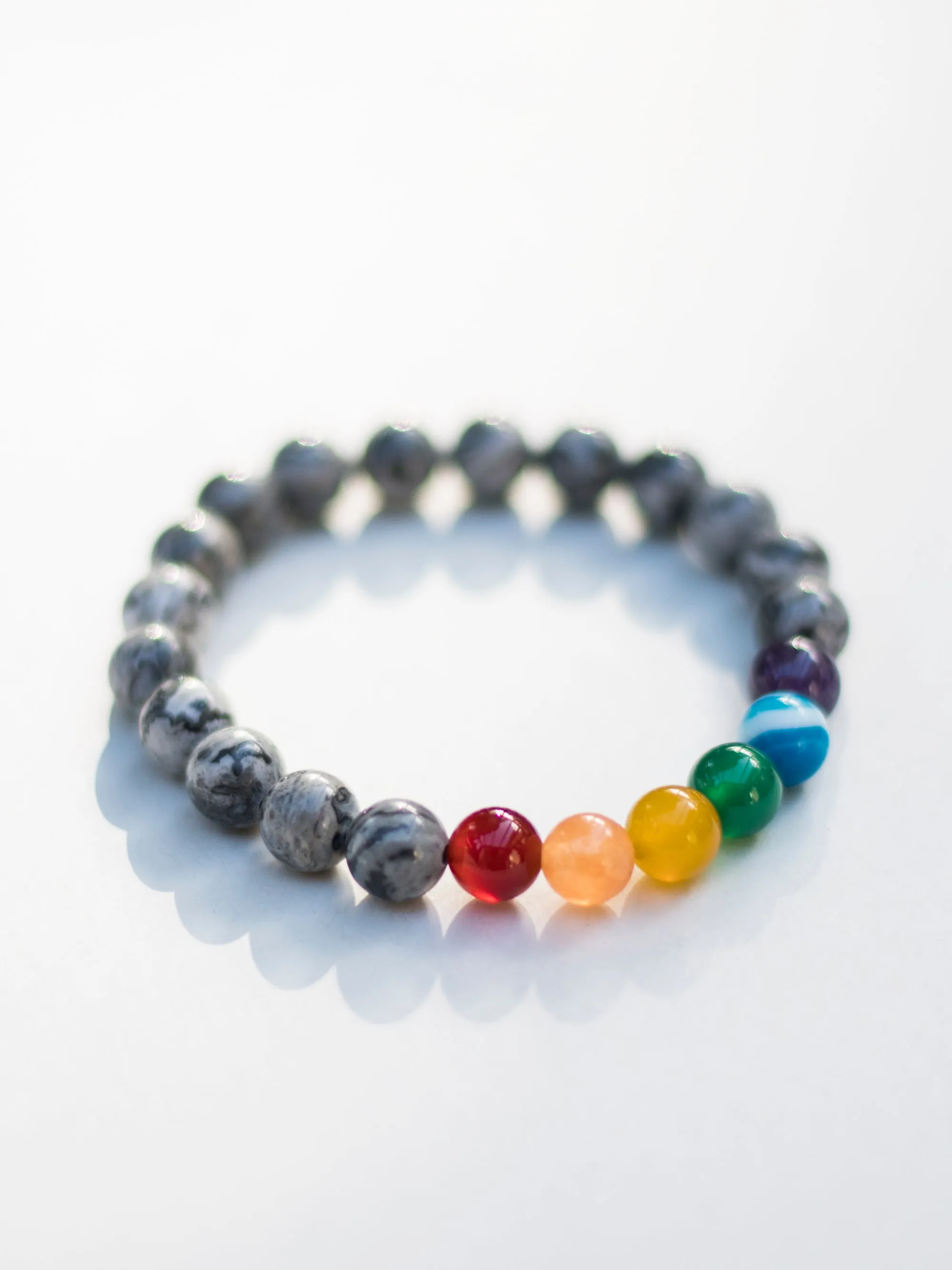 The Rudest Real Gemstone Bracelet - Gray Jasper