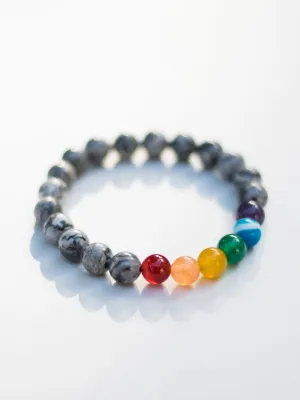 The Rudest Real Gemstone Bracelet - Gray Jasper