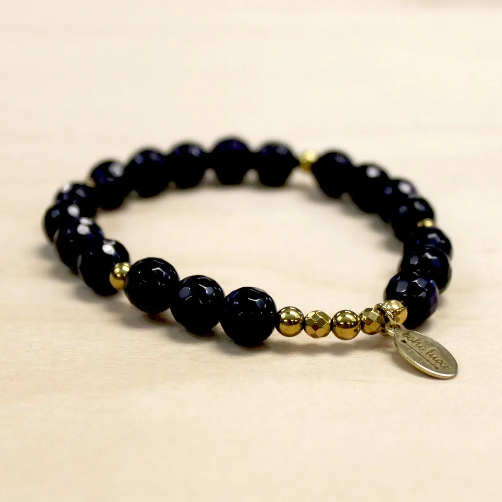 The Viola - Dark Purple Jade Bracelet