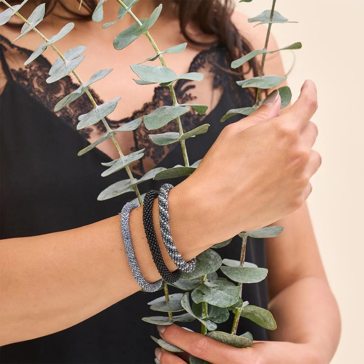 The Witching Hour | Himalayan Glass Bead Bracelet